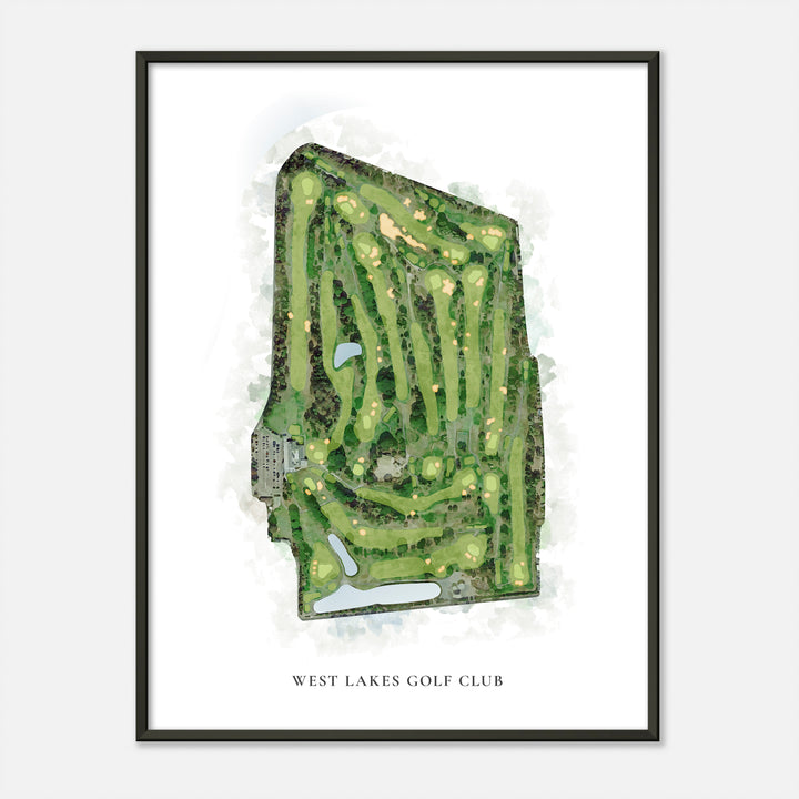 Print of West Lakes Golf Club Classic Map