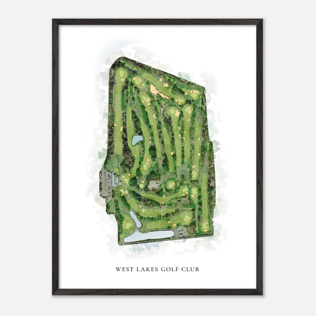 Print of West Lakes Golf Club Classic Map
