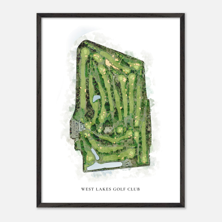 Print of West Lakes Golf Club Classic Map