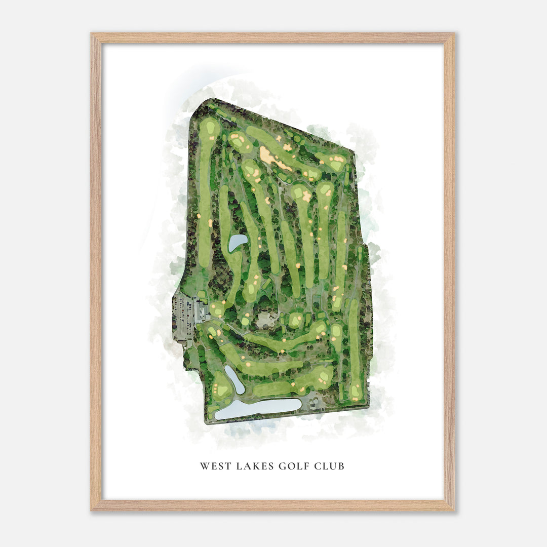 Print of West Lakes Golf Club Classic Map