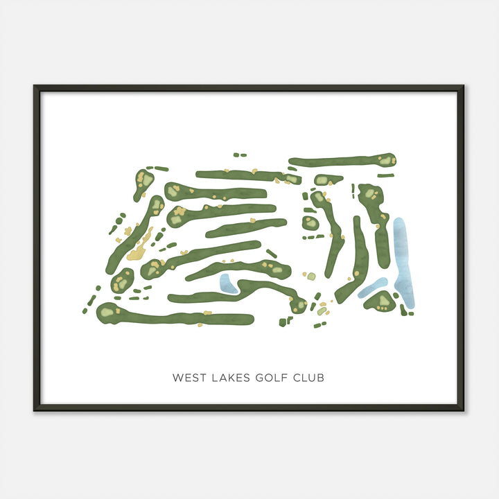 Print of West Lakes Golf Club Modern Map