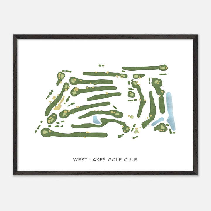 Print of West Lakes Golf Club Modern Map