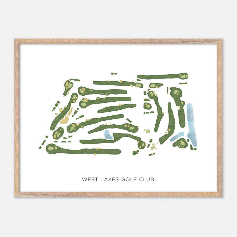 Print of West Lakes Golf Club Modern Map