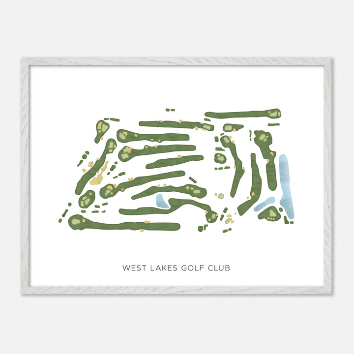 Print of West Lakes Golf Club Modern Map