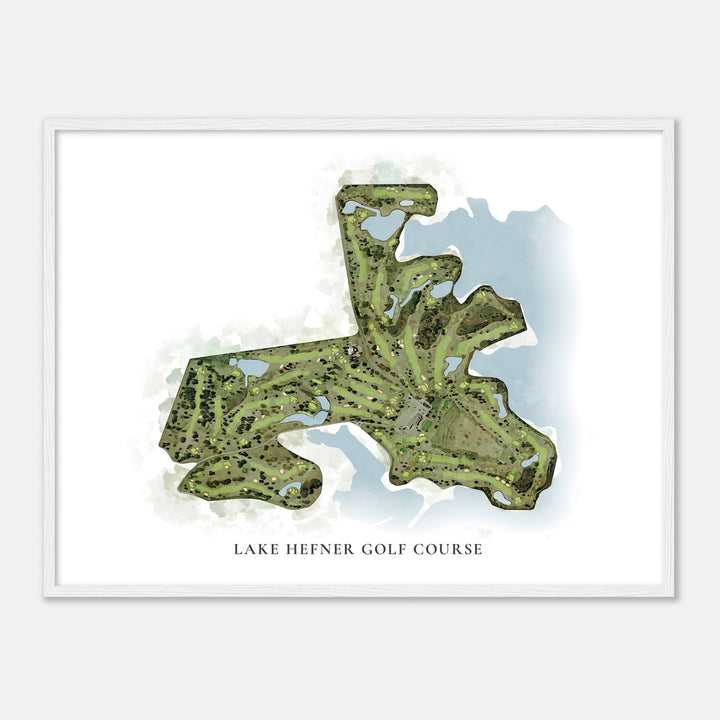 Print of Lake Hefner Golf Course Classic Map