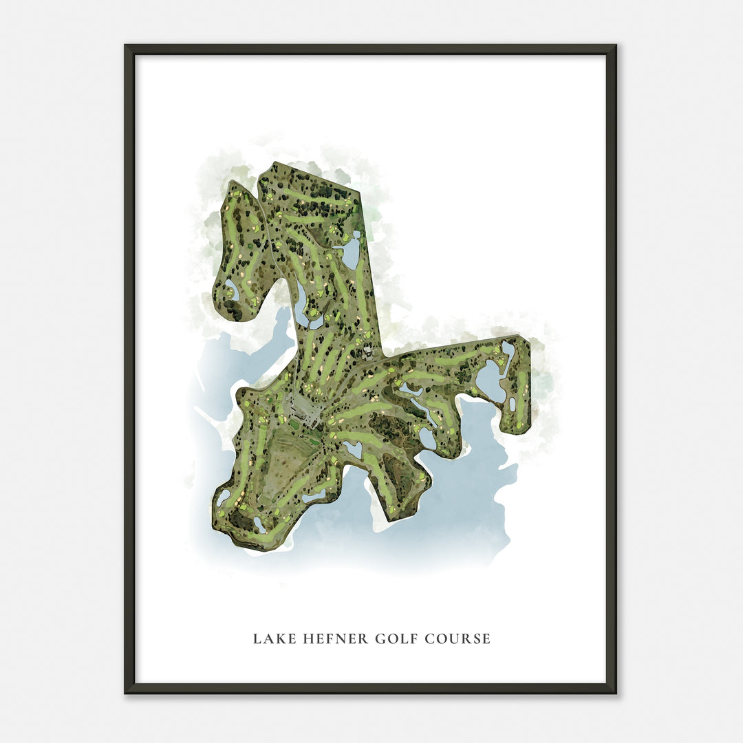 Print of Lake Hefner Golf Course Classic Map