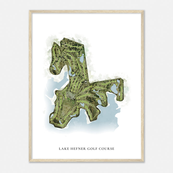 Print of Lake Hefner Golf Course Classic Map