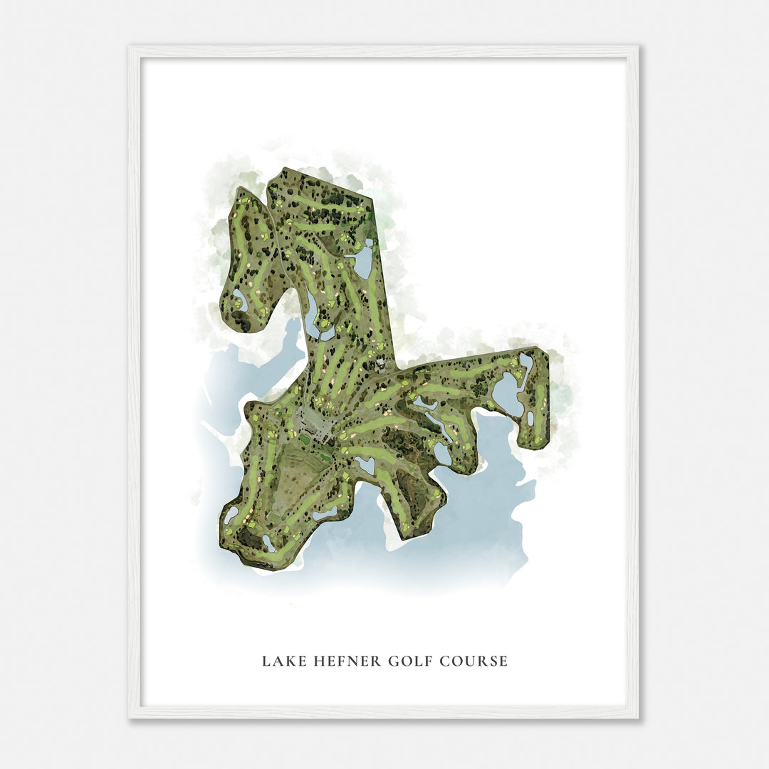 Print of Lake Hefner Golf Course Classic Map