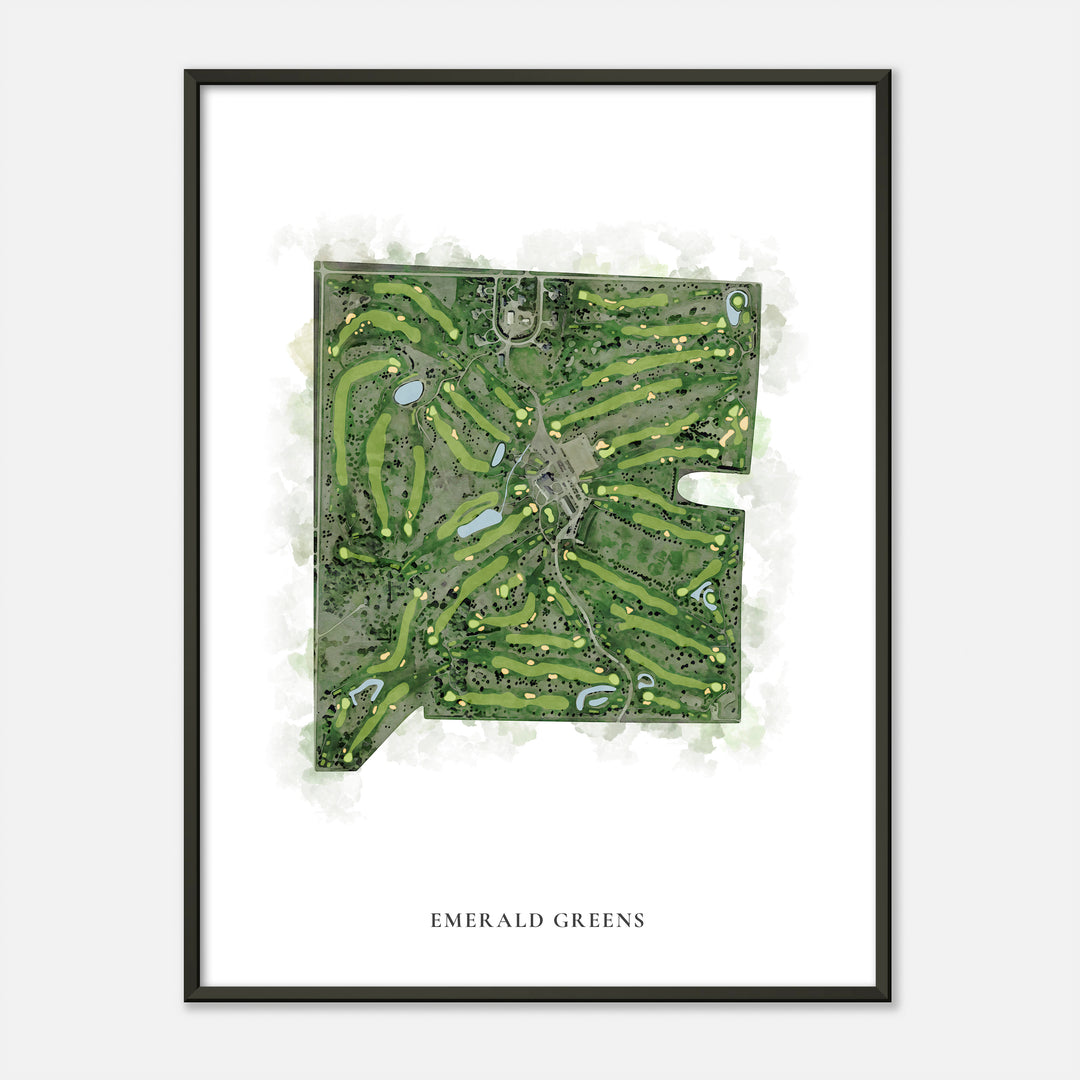 Print of Emerald Greens Classic Map