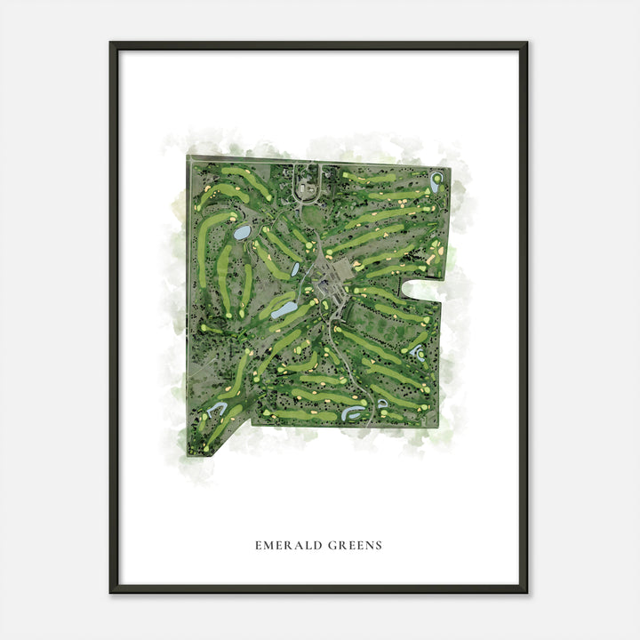 Print of Emerald Greens Classic Map