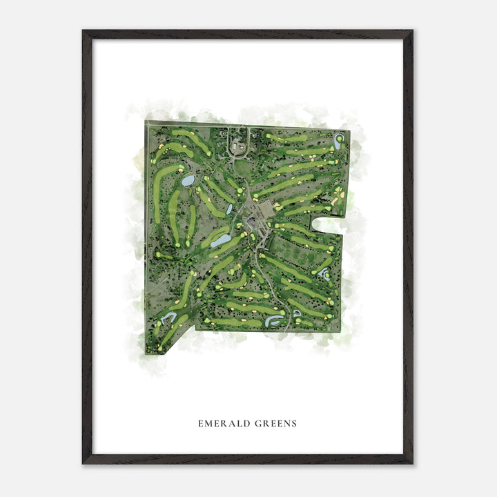 Print of Emerald Greens Classic Map