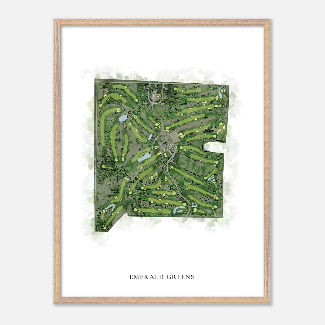 Print of Emerald Greens Classic Map