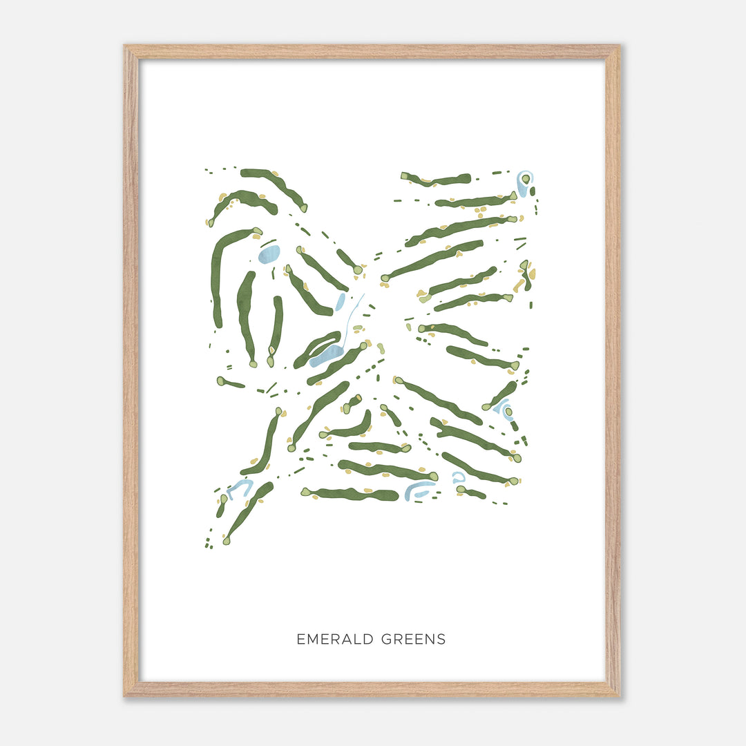 Print of Emerald Greens Modern Map