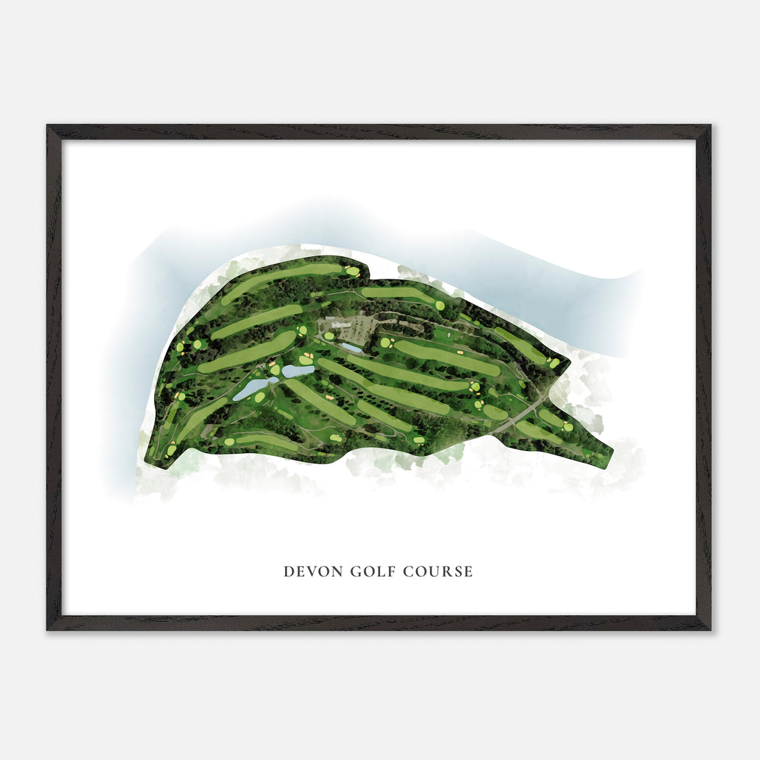 Print of Devon Golf Course Classic Map