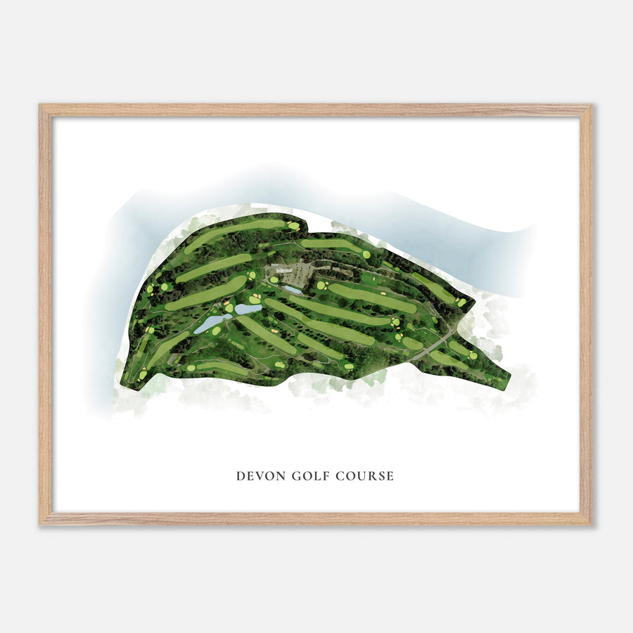 Print of Devon Golf Course Classic Map