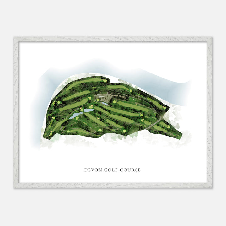 Print of Devon Golf Course Classic Map