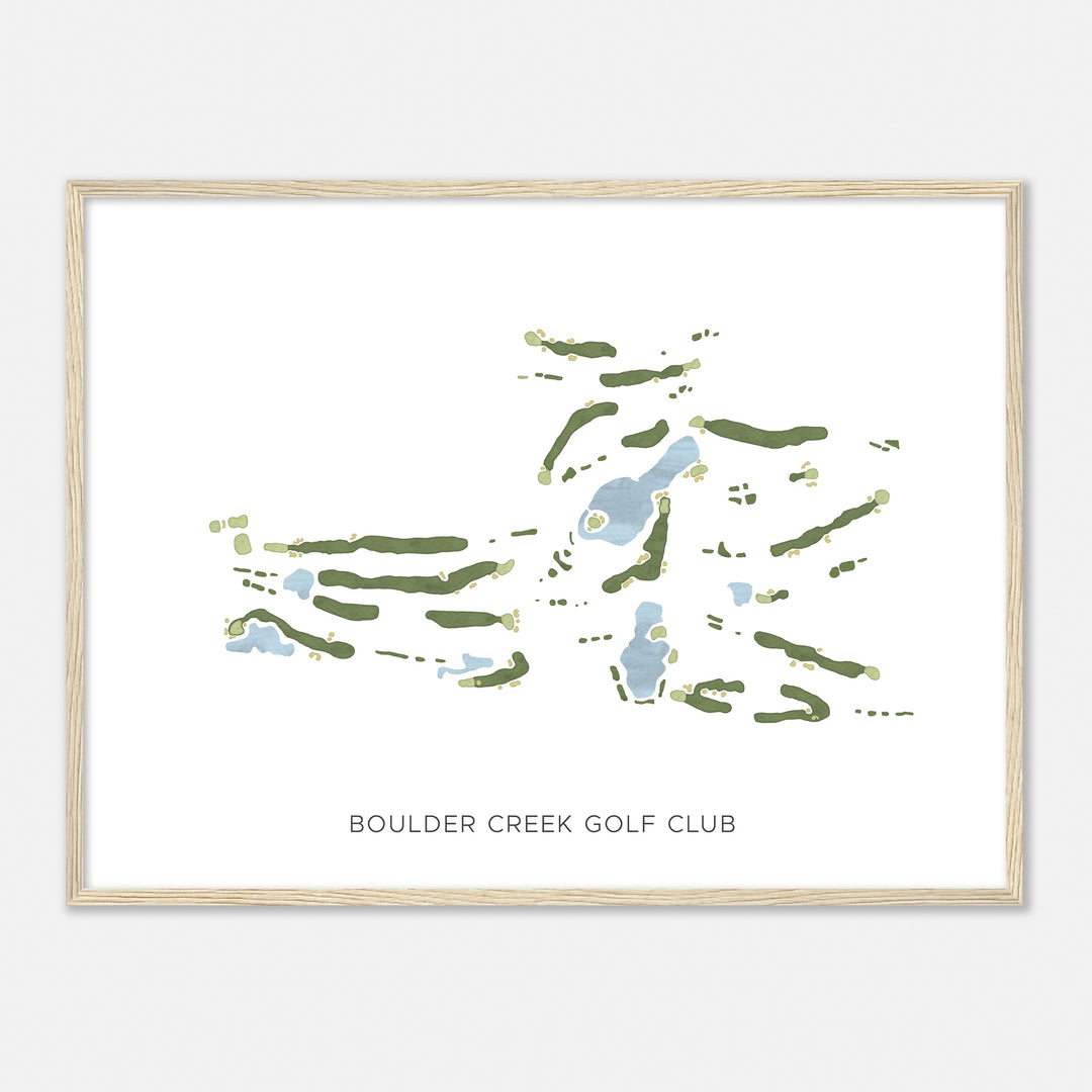 Print of Boulder Creek Golf Club Modern Map