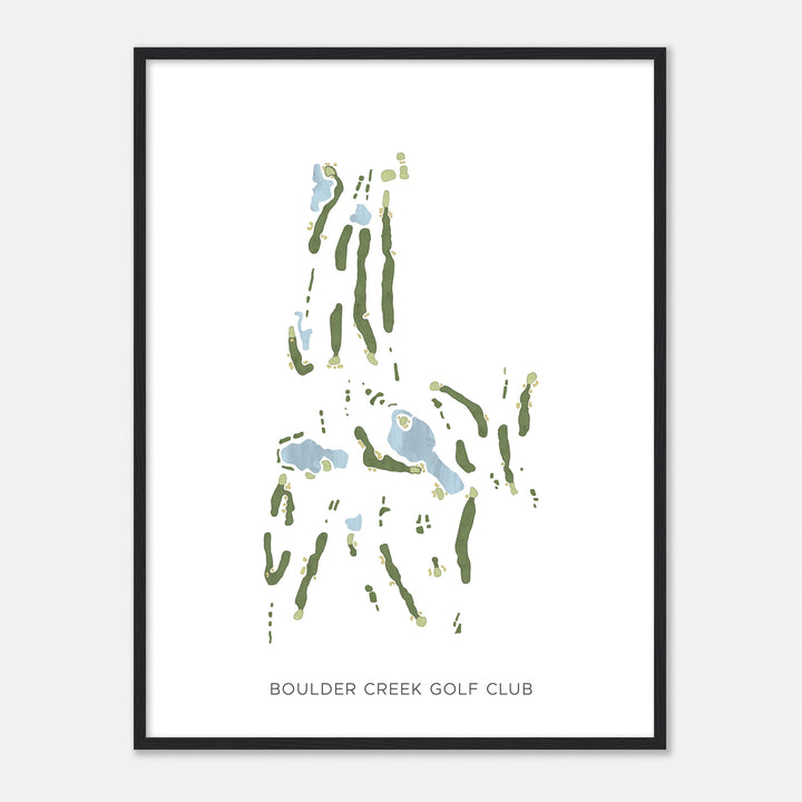 Print of Boulder Creek Golf Club Modern Map