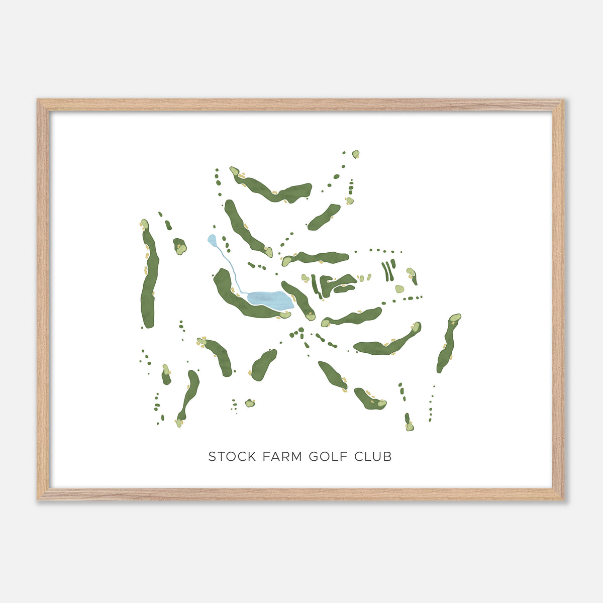 Print of Stock Farm Golf Club Modern Map