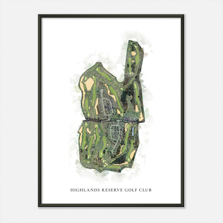 Print of Highlands Reserve Golf Club Classic Map
