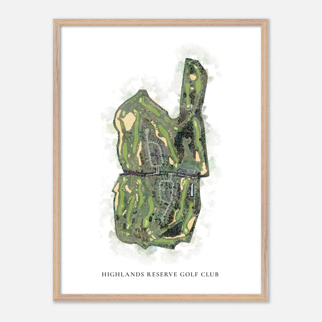 Print of Highlands Reserve Golf Club Classic Map
