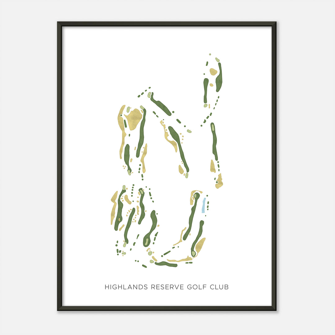 Print of Highlands Reserve Golf Club Modern Map