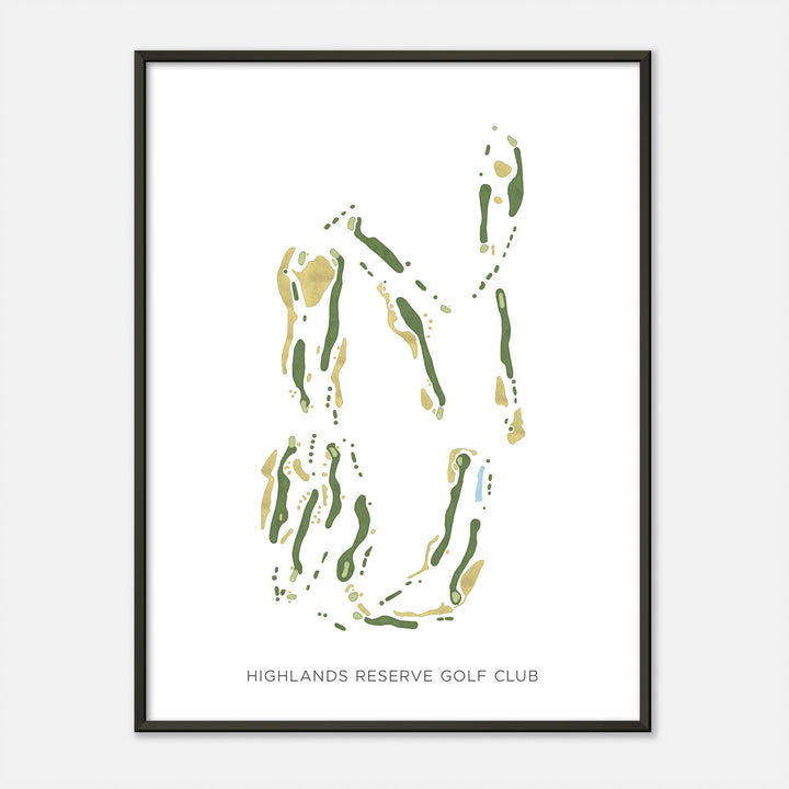 Print of Highlands Reserve Golf Club Modern Map