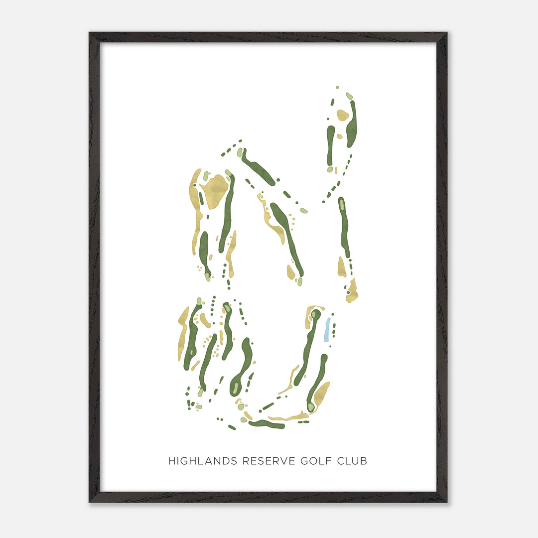 Print of Highlands Reserve Golf Club Modern Map