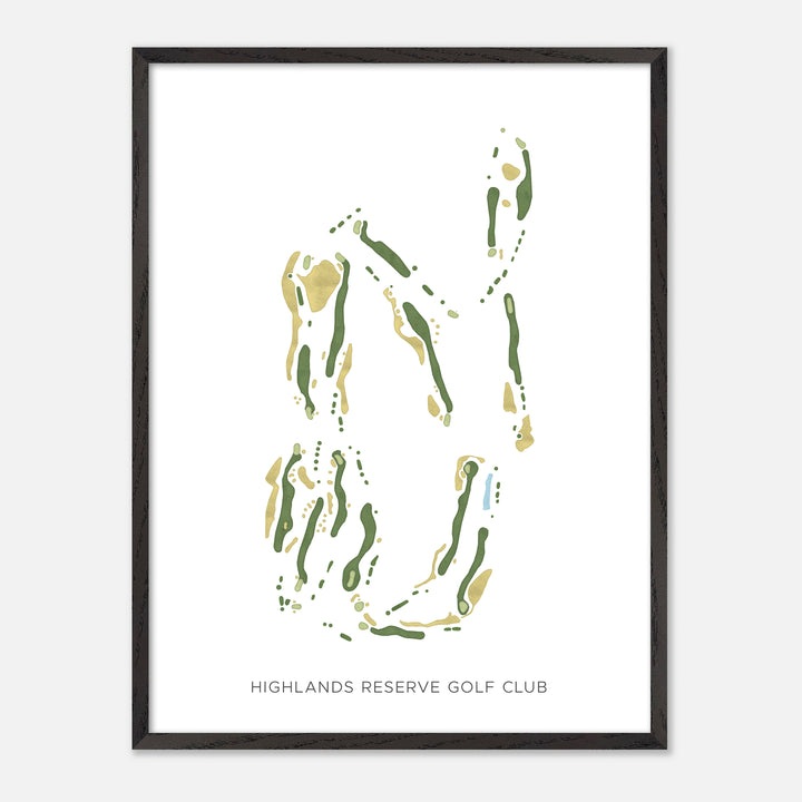 Print of Highlands Reserve Golf Club Modern Map