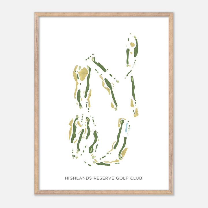 Print of Highlands Reserve Golf Club Modern Map