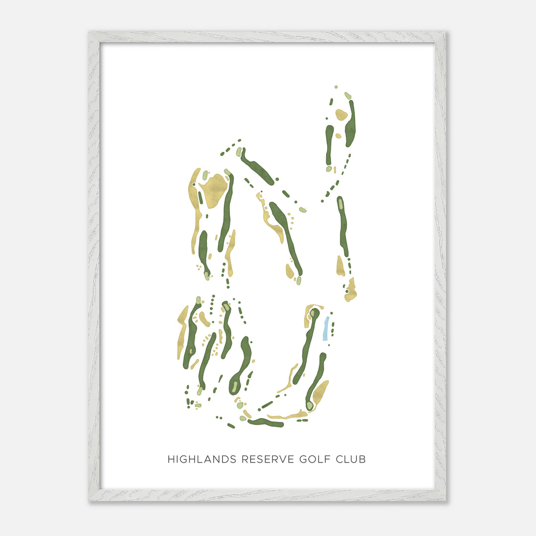 Print of Highlands Reserve Golf Club Modern Map