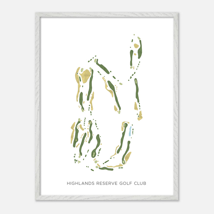 Print of Highlands Reserve Golf Club Modern Map