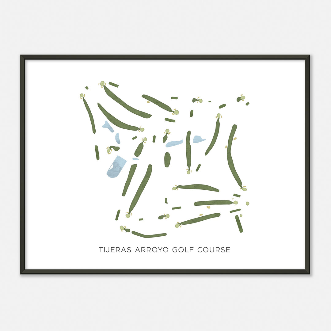 Print of Tijeras Arroyo Golf Course Modern Map