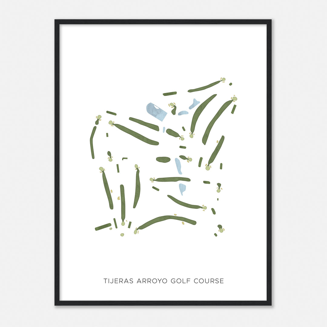 Print of Tijeras Arroyo Golf Course Modern Map