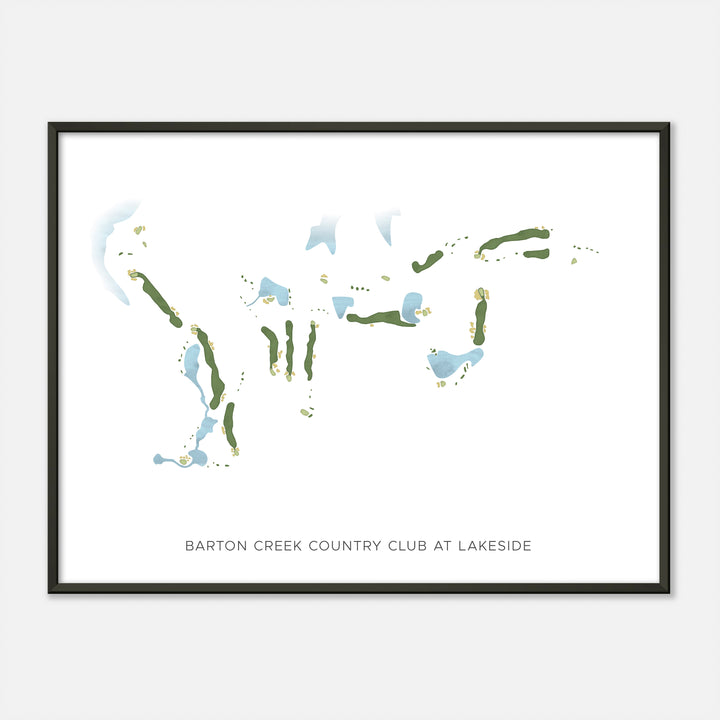 Print of Barton Creek Country Club At Lakeside Modern Map