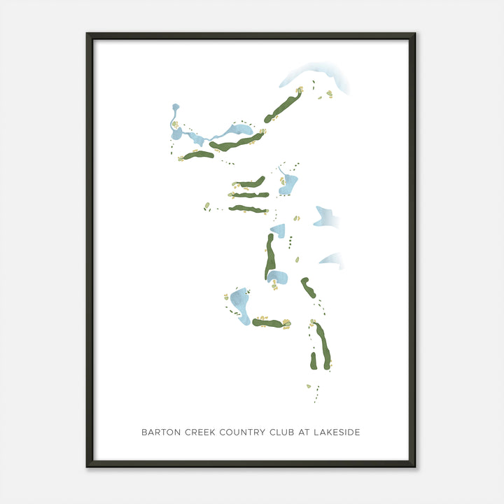 Print of Barton Creek Country Club At Lakeside Modern Map