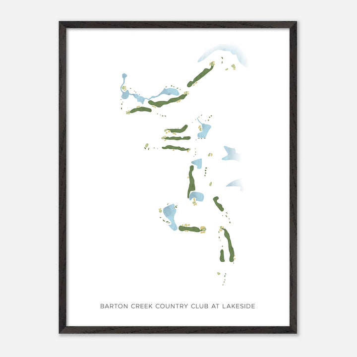 Print of Barton Creek Country Club At Lakeside Modern Map