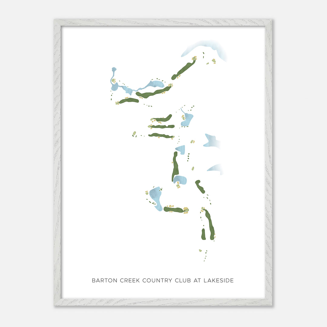 Print of Barton Creek Country Club At Lakeside Modern Map