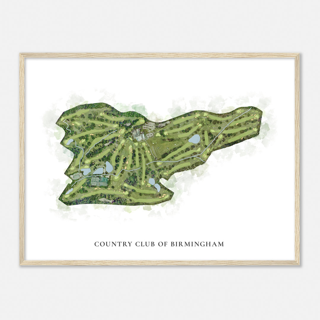 Print of Country Club Of Birmingham Classic Map
