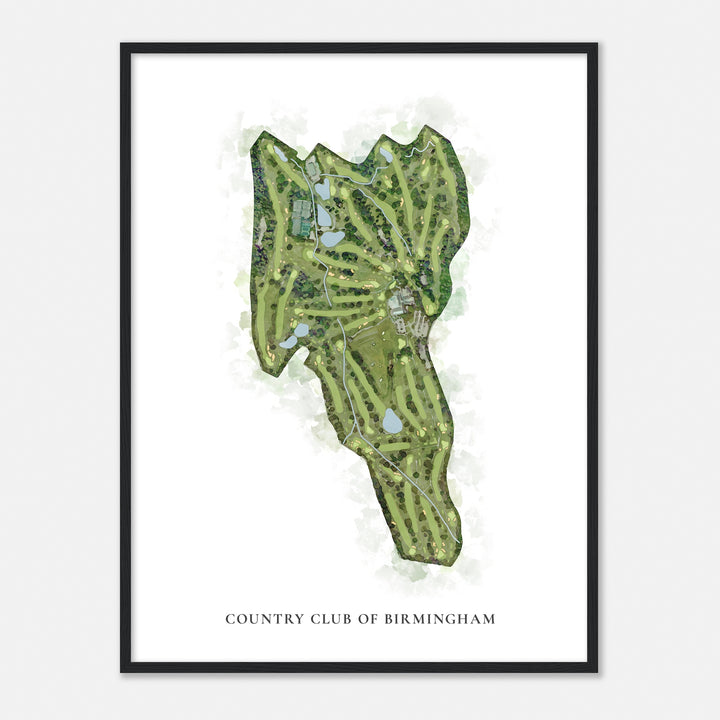 Print of Country Club Of Birmingham Classic Map