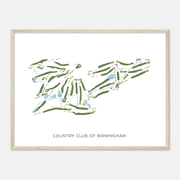 Print of Country Club Of Birmingham Modern Map