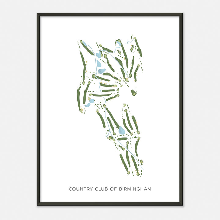 Print of Country Club Of Birmingham Modern Map