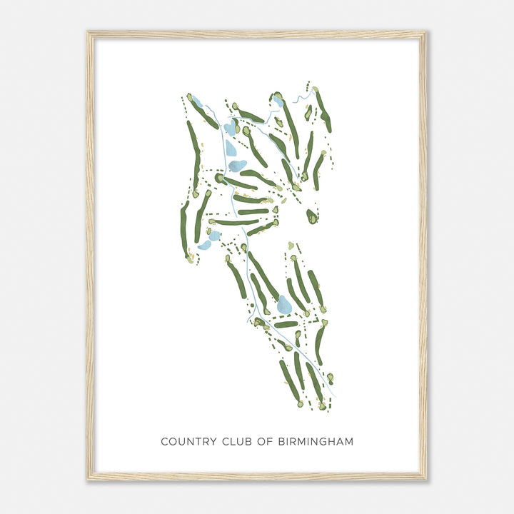Print of Country Club Of Birmingham Modern Map