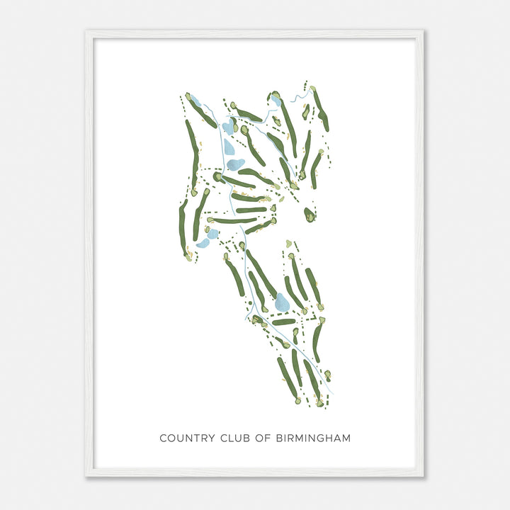 Print of Country Club Of Birmingham Modern Map