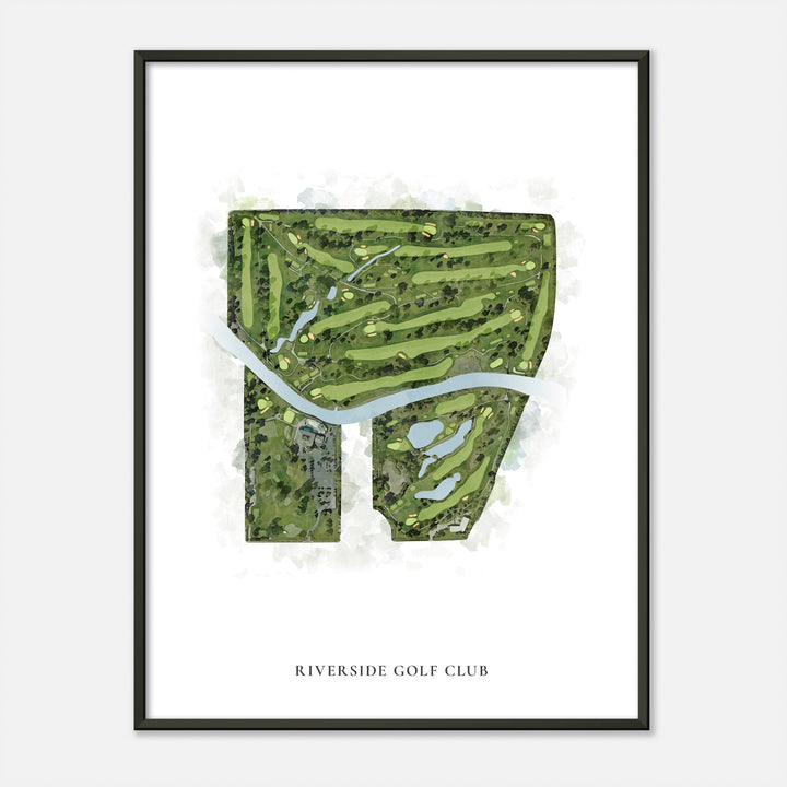 Print of Riverside Golf Club Classic Map