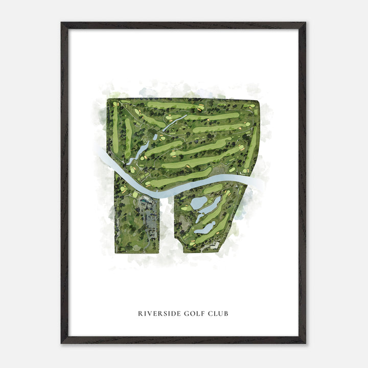 Print of Riverside Golf Club Classic Map