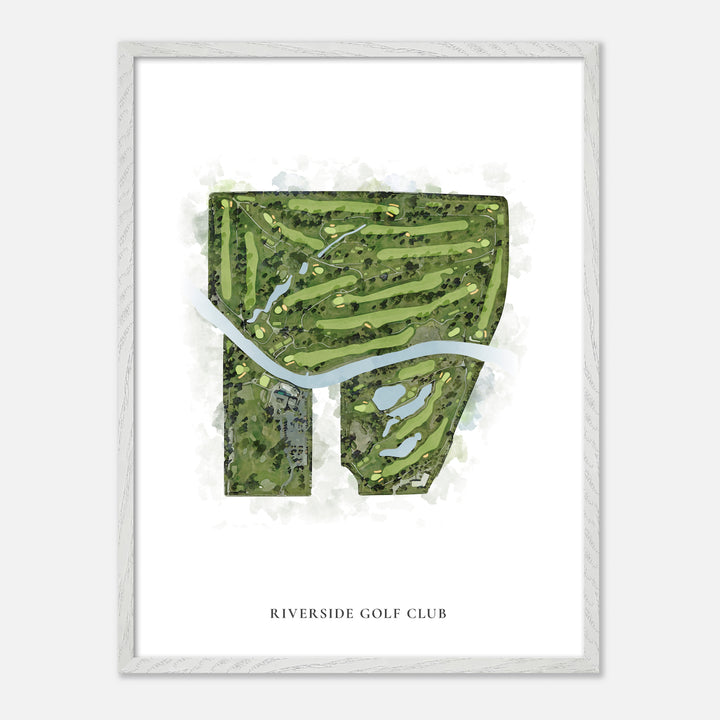 Print of Riverside Golf Club Classic Map