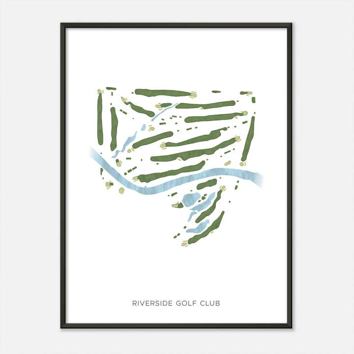 Print of Riverside Golf Club Modern Map