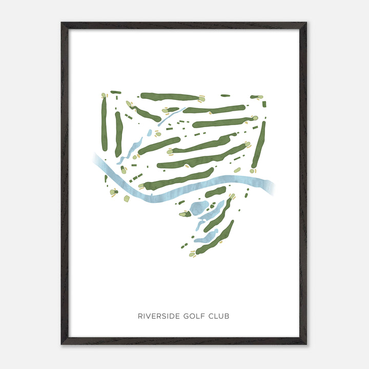 Print of Riverside Golf Club Modern Map