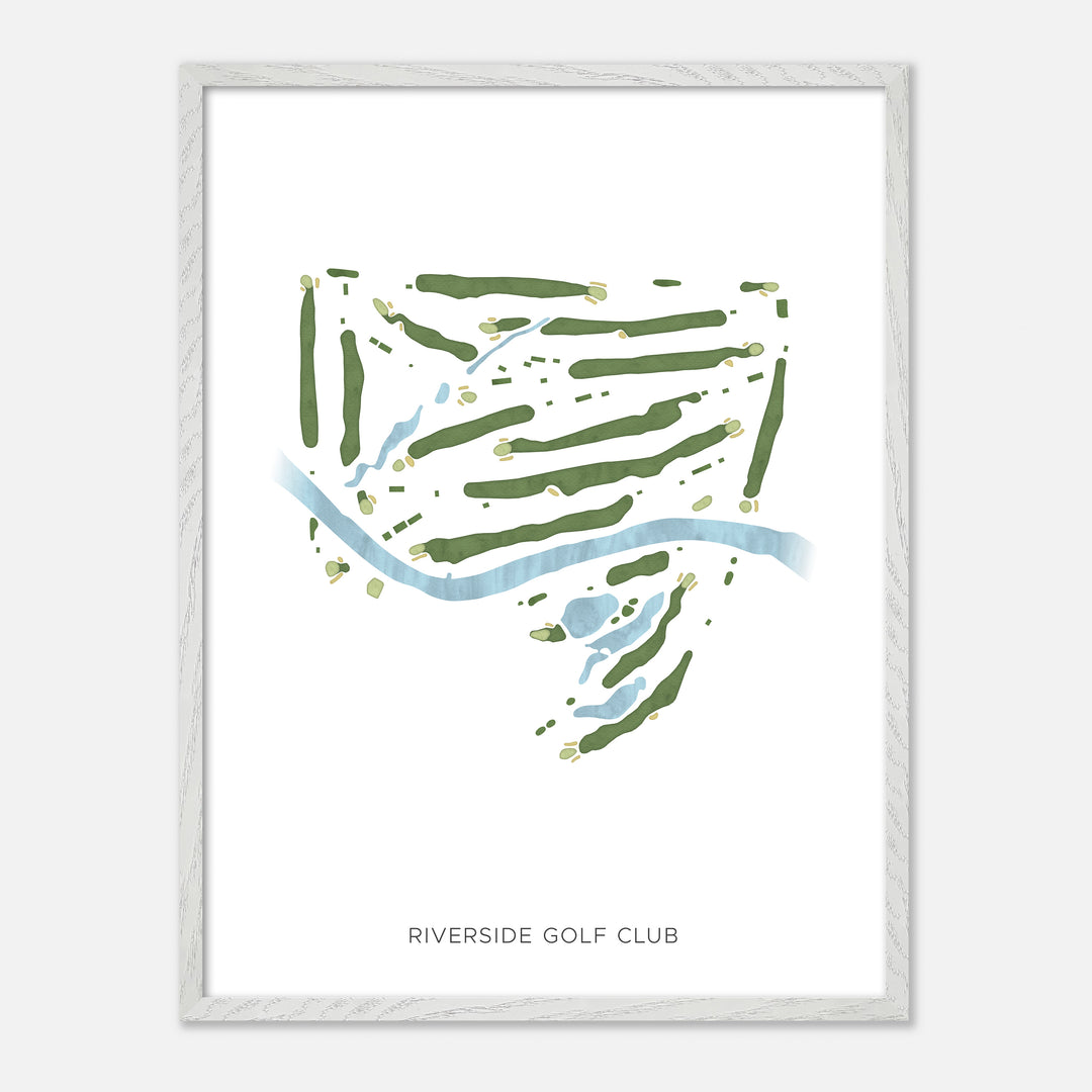 Print of Riverside Golf Club Modern Map